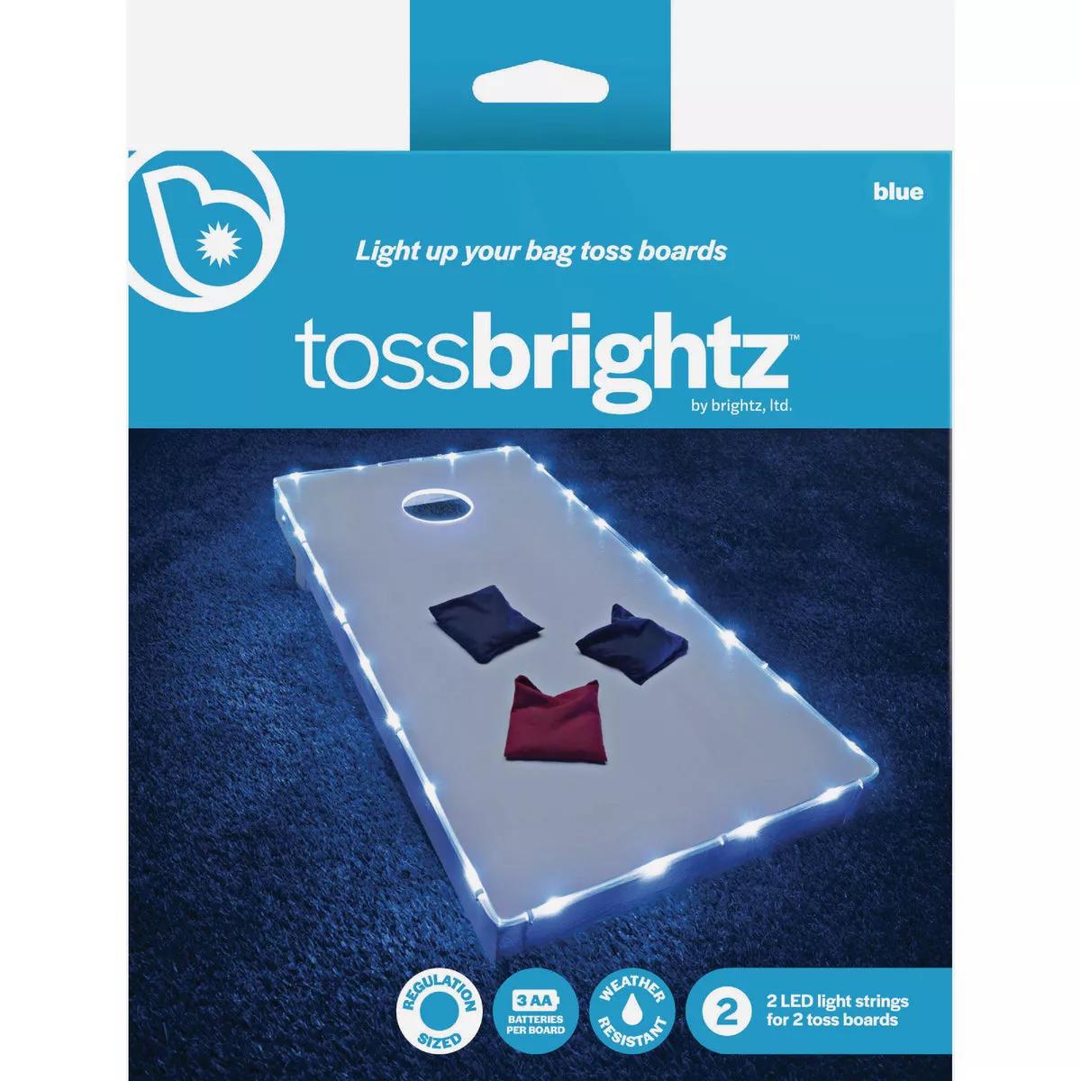 Brightz Tossbrightz 26 Ft. Blue LED Cornhole Board Light Kit