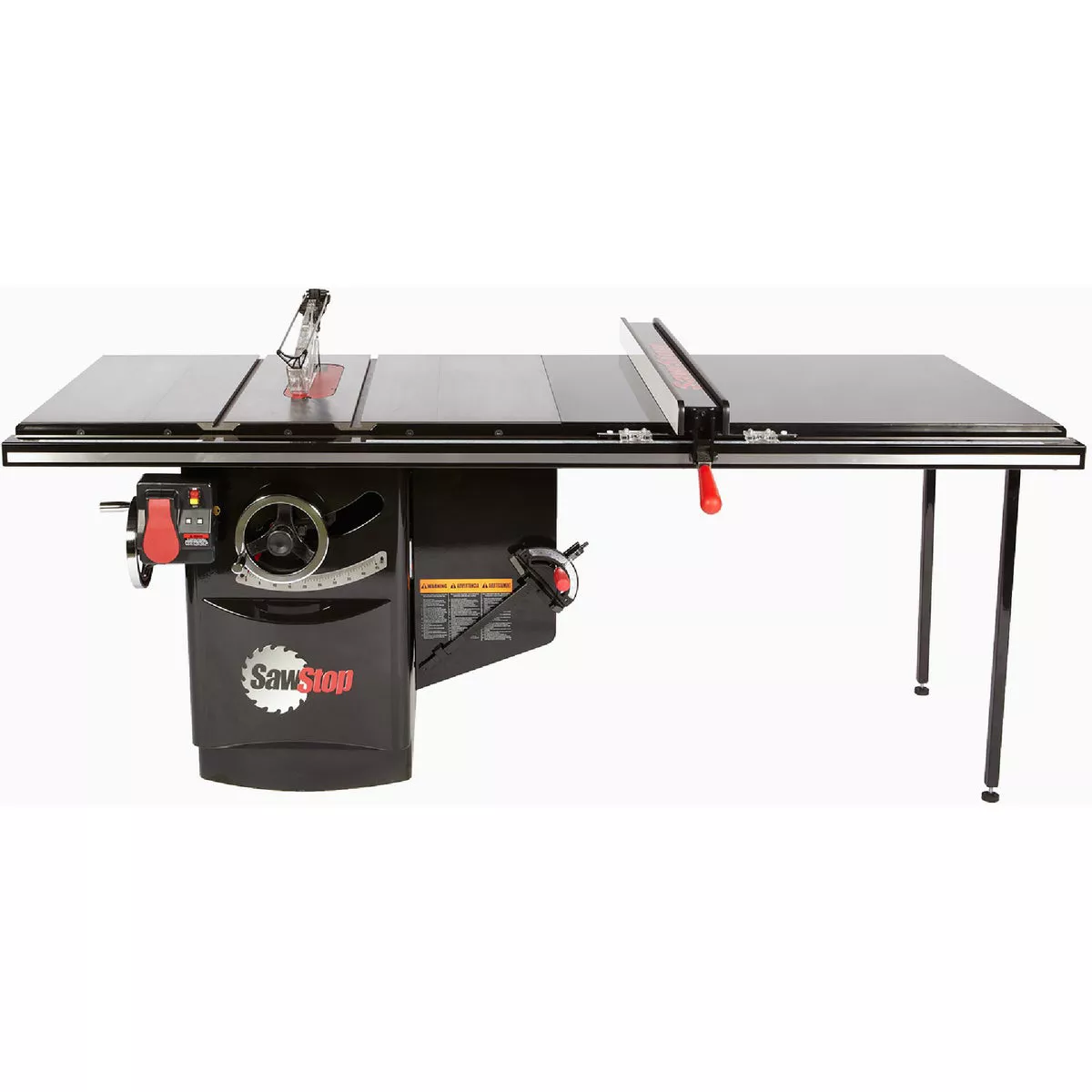SawStop 5 HP 3-Phase 230V Industrial Cabinet Table Saw with 52 In. Industrial T-Glide Fence System, Rails & Extension Table
