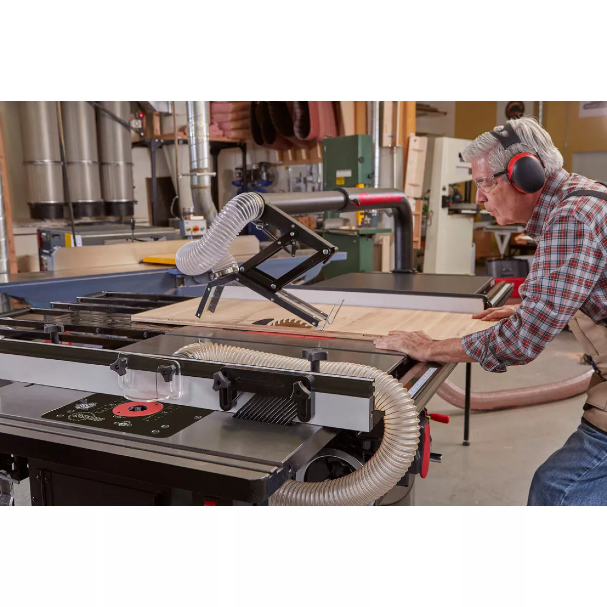 SawStop 5 HP 3-Phase 230V Industrial Cabinet Table Saw with 52 In. Industrial T-Glide Fence System, Rails & Extension Table - photo 4