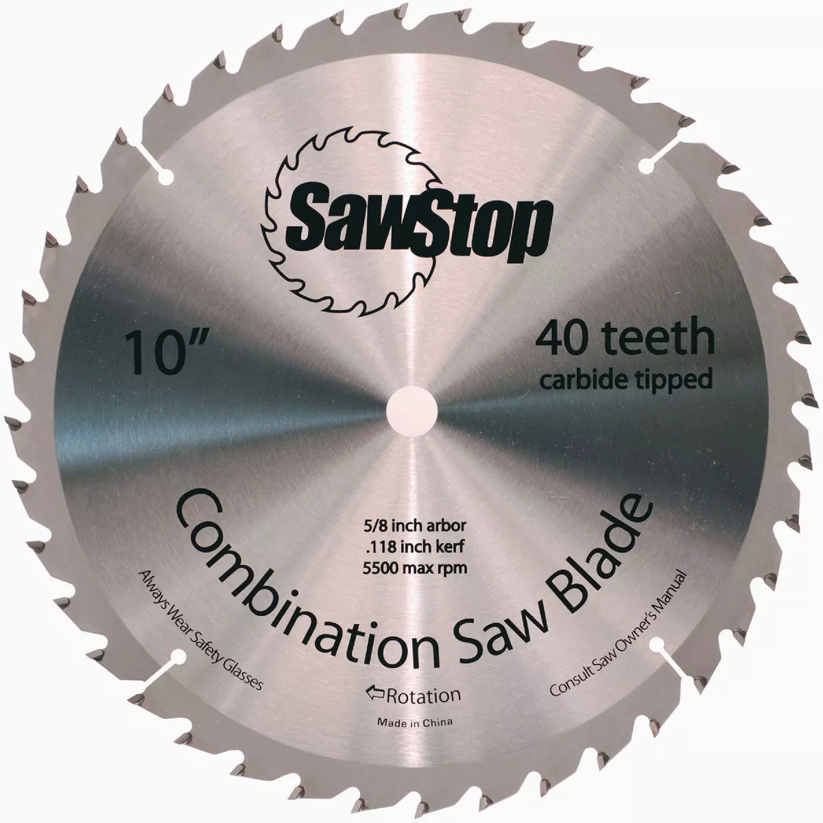 SawStop 10 In. 40-Tooth Combination Table Saw Blade