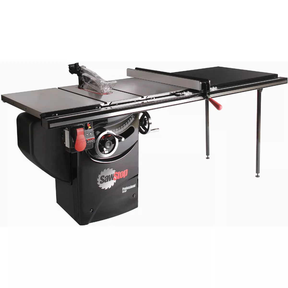 SawStop 3 HP 1-Phase 230V Professional Cabinet Table Saw with 52 In. Professional T-Glide Fence System, Rails & Extension Table
