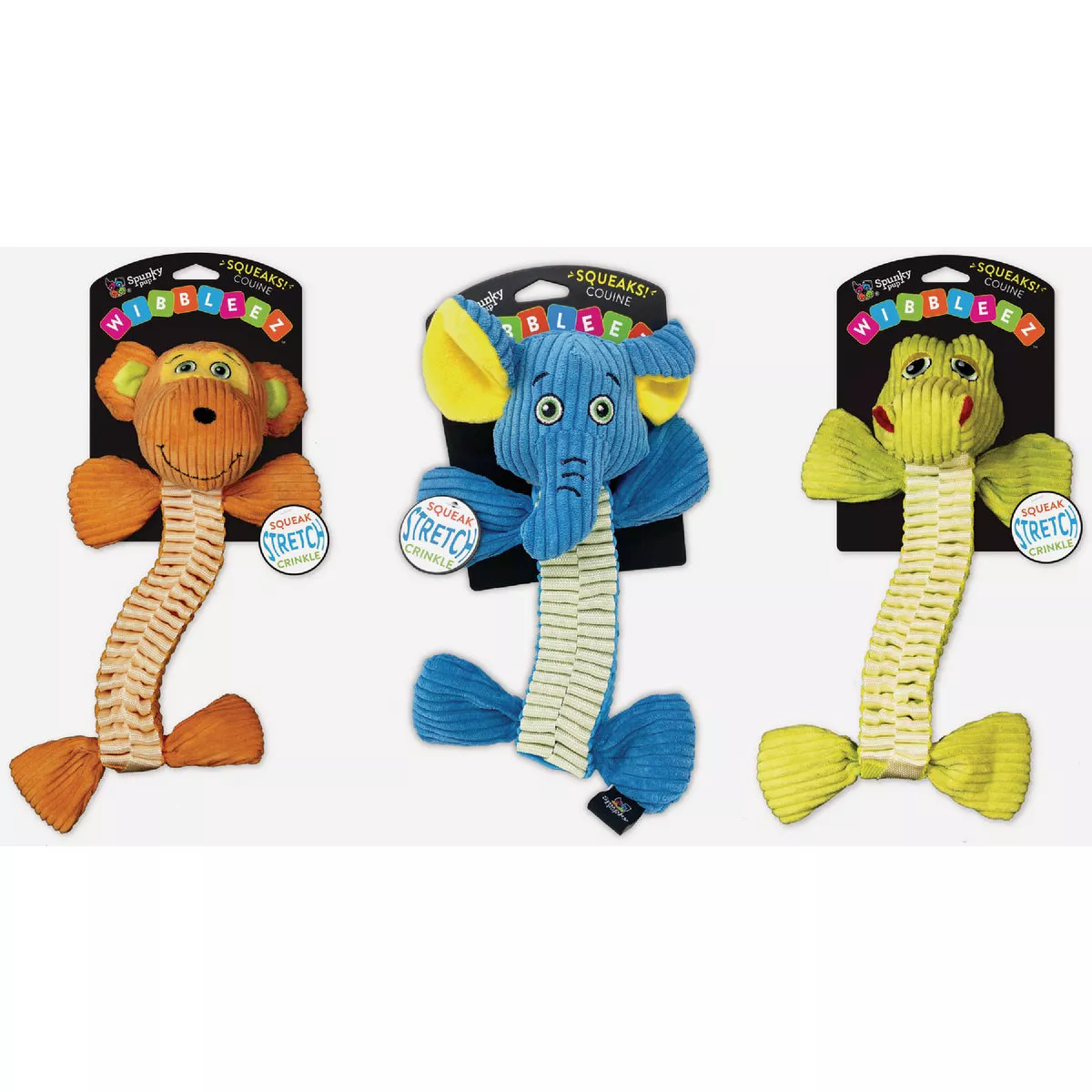 Spunky Pup Wibbleez Stretch & Squeak Dog Toy