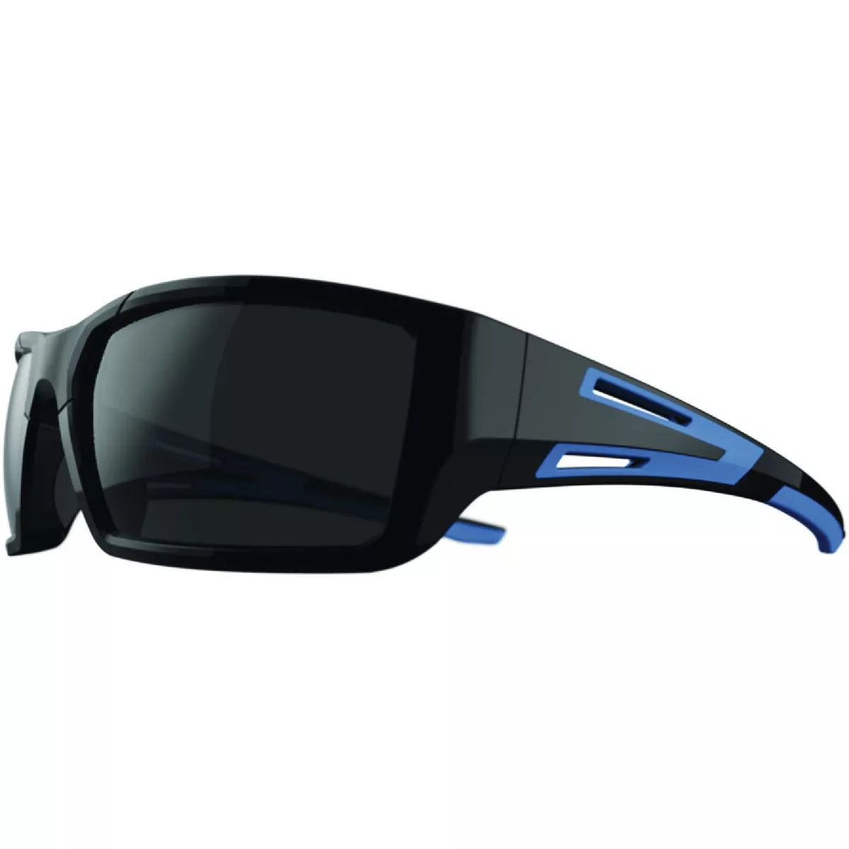 I-Form Stryker Black & Blue Frame Safety Glasses with Smoke Lenses