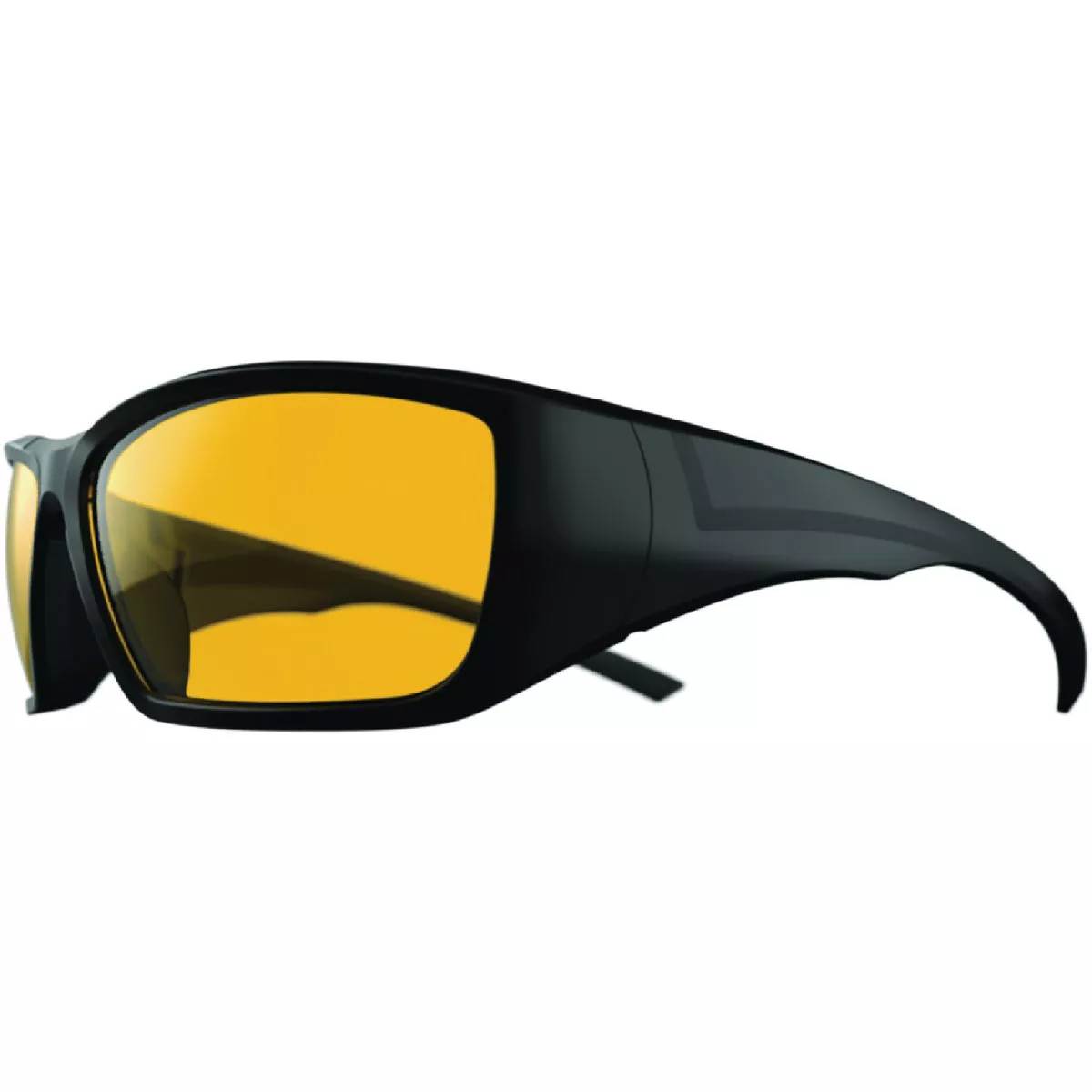 I-Form Lava Black & Black Frame Safety Glasses with Yellow Lenses