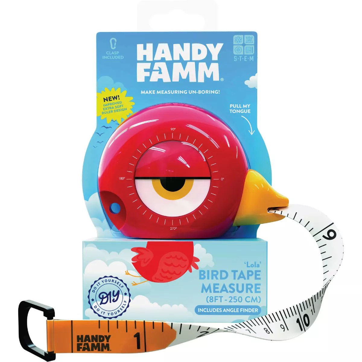 Handy Famm Lola Red Bird Tape Measure