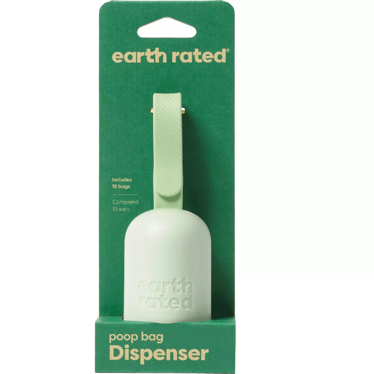 Earth Rated Pet Waste Bag Dispenser With 15 Bags