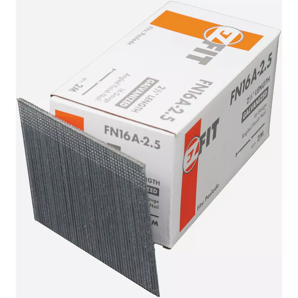 EZ Fit 2-1/2 In. 16-Gauge Electro Galvanized Angled Finish Nail (2000 Ct.)