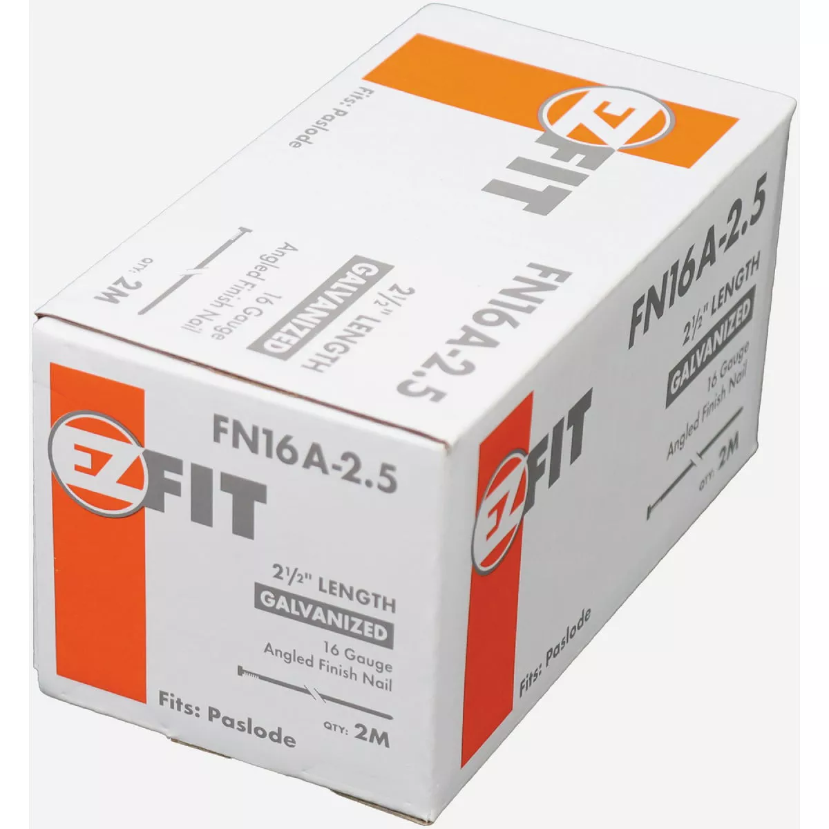 EZ Fit 2-1/2 In. 16-Gauge Electro Galvanized Angled Finish Nail (2000 Ct.) - photo 2