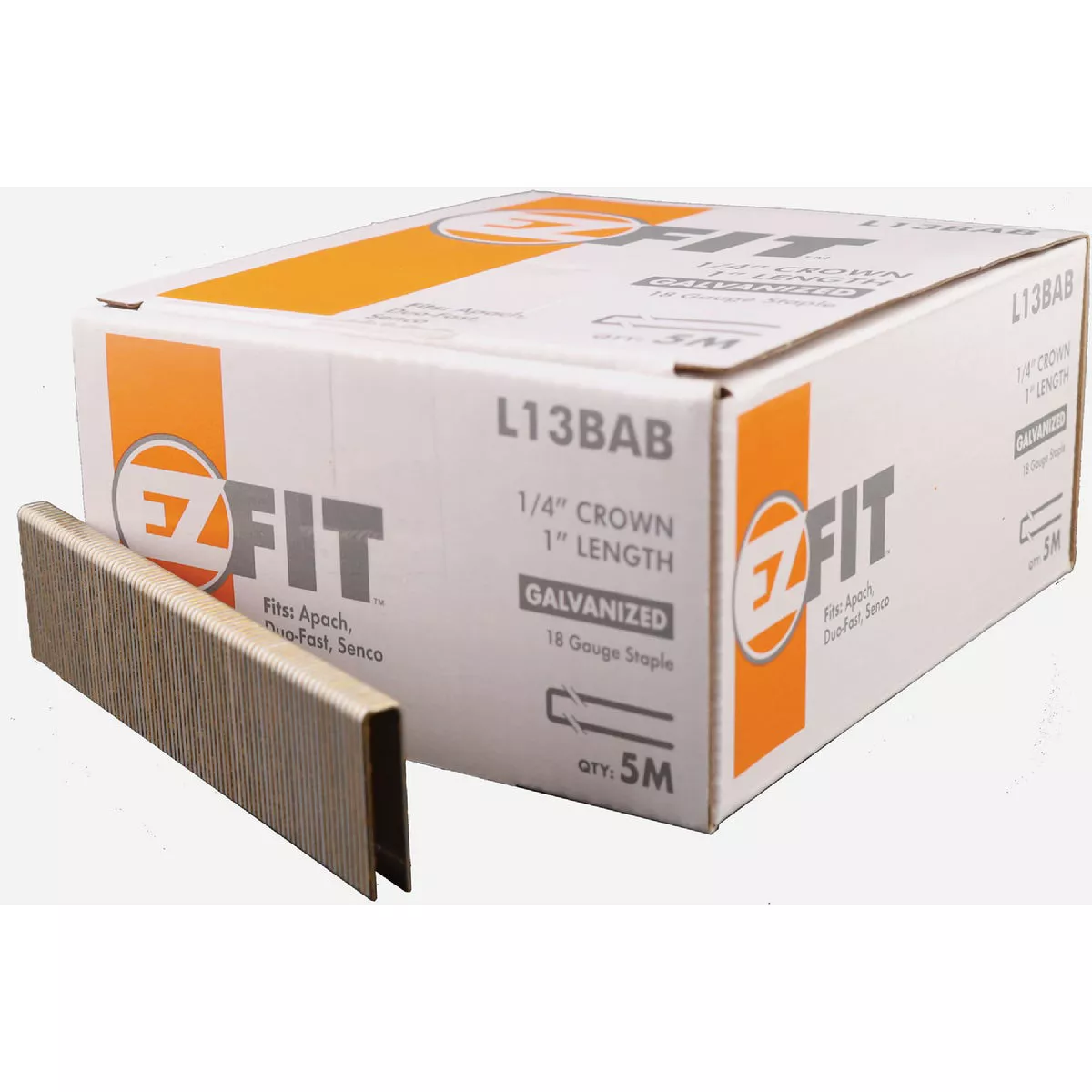 EZ Fit Senco 1/4 In. x 1 In. 18-Gauge Electro Galvanized Crown Staple (5000 Ct.)-