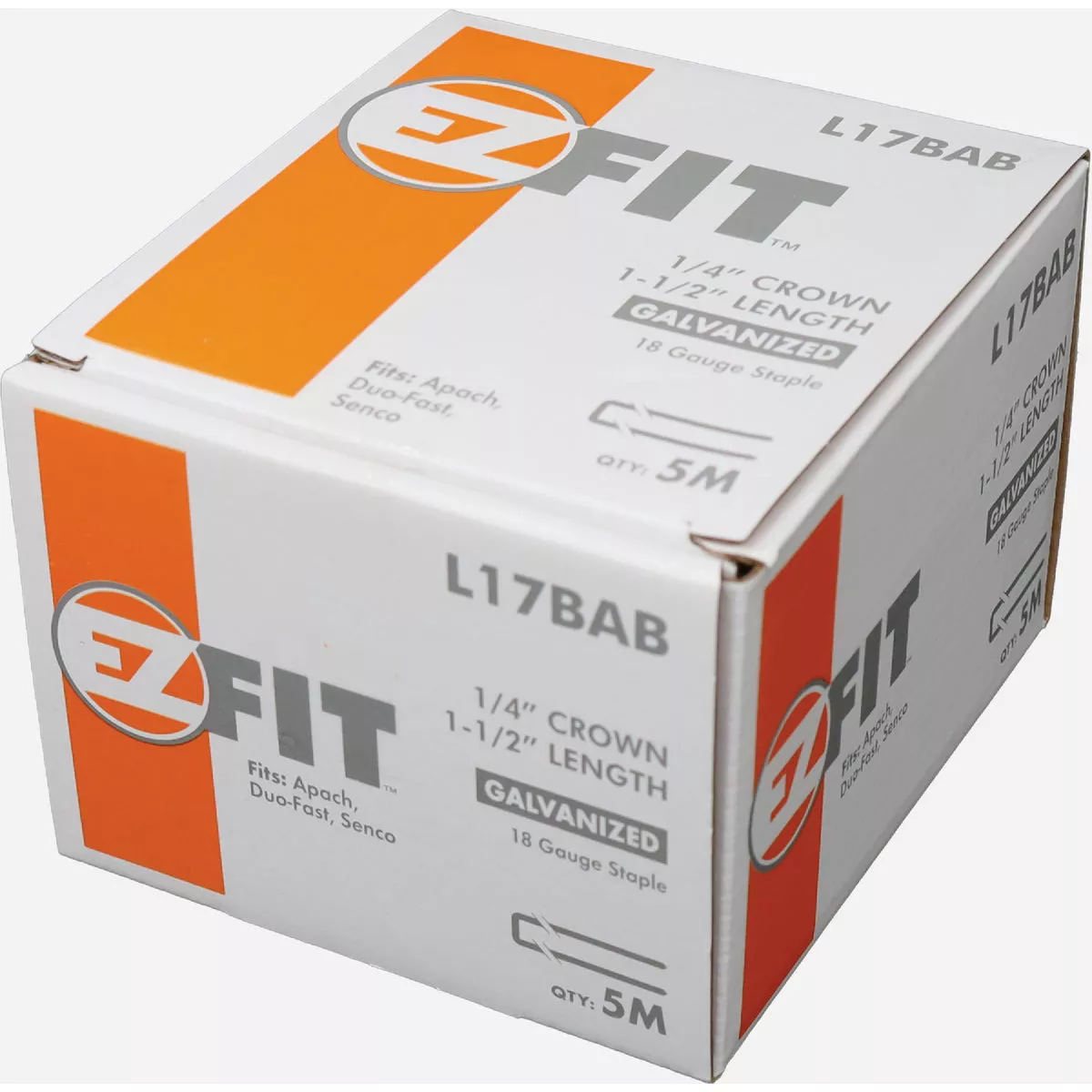 EZ Fit Senco 1/4 In. x 1-1/2 In. 18-Gauge Electro Galvanized Crown Staple (5000 Ct.) - photo 2