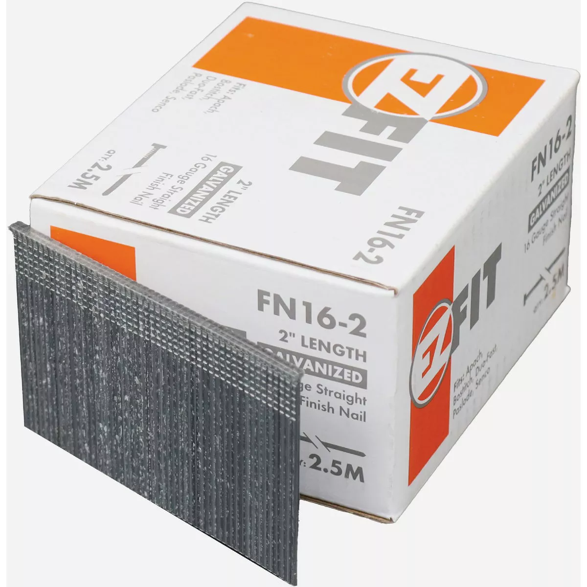 EZ Fit 2 In. 16-Gauge Electro Galvanized Straight Finish Nail (2500 Ct.)