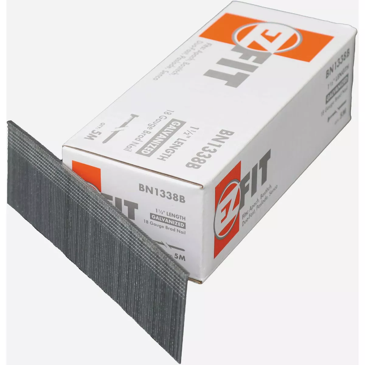 EZ Fit 1-1/2 In. 18-Gauge Electro Galvanized Straight Finish Nail (5000 Ct.)