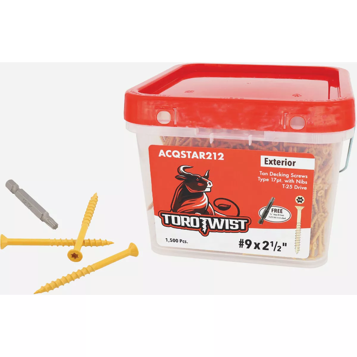 EZ Fit #9 x 2-1/2 In. T25+ Star Drive Tan Deck Screw (25 Lb.)-