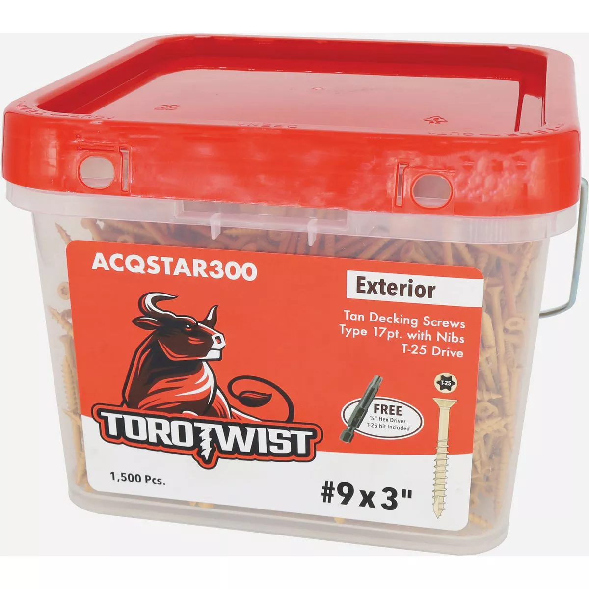 EZ Fit #9 x 3 In. T25+ Star Drive Tan Deck Screw (25 Lb.) - photo 2