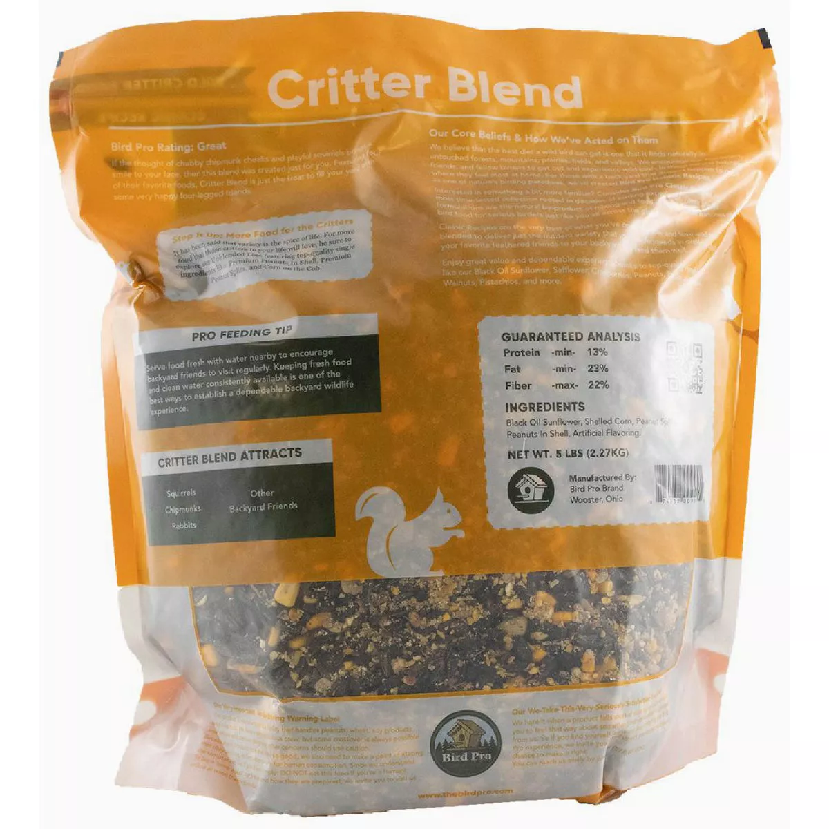 Bird Pro 5 Lb. Critter Snack Wildlife Feed - photo 2