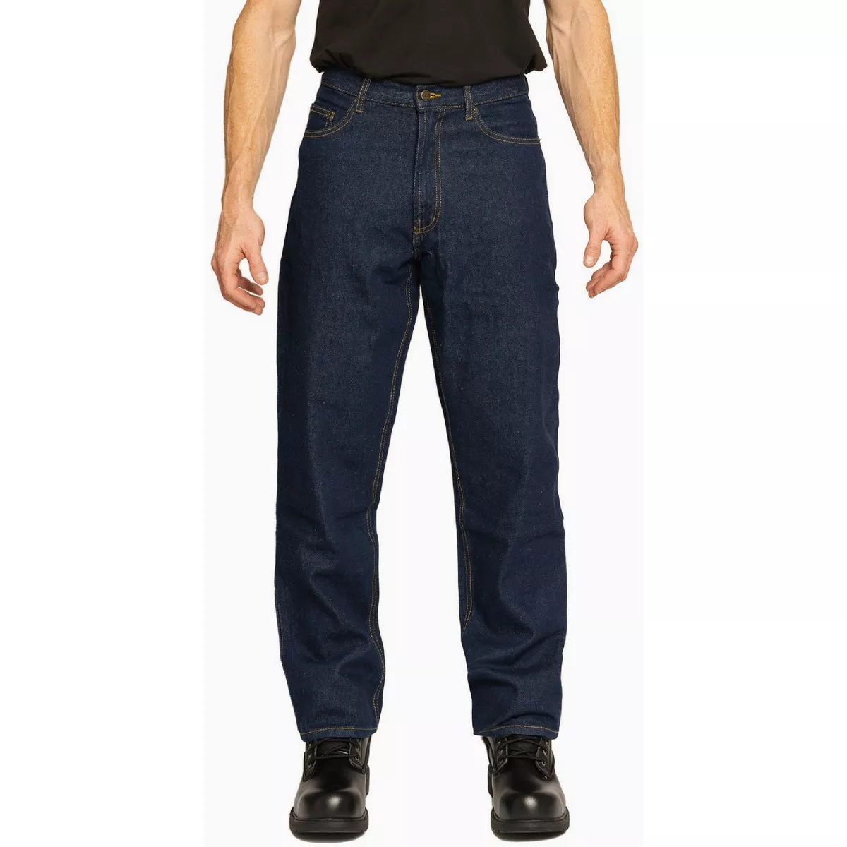 Full Blue 5-Pocket 38x32 Dark Wash Straight Leg Denim Jeans