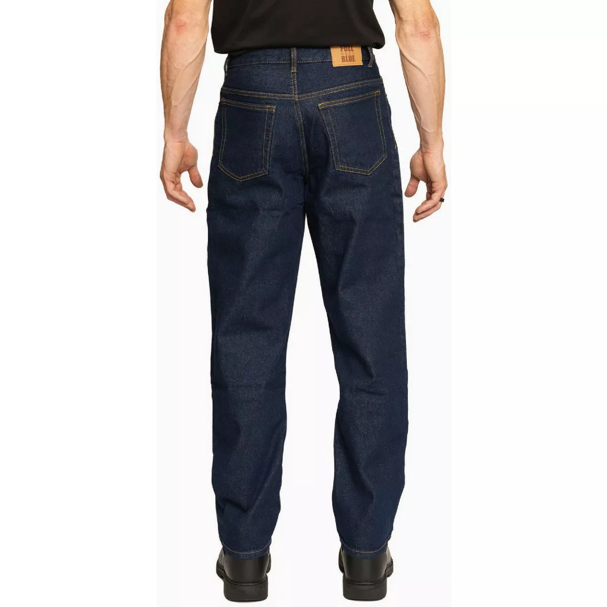 Full Blue 5-Pocket 38x32 Dark Wash Straight Leg Denim Jeans - photo 2
