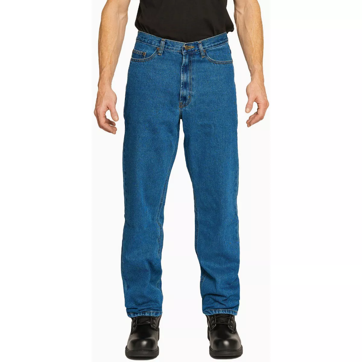 Full Blue 5-Pocket 34x30 Light Wash Straight Leg Denim Jeans