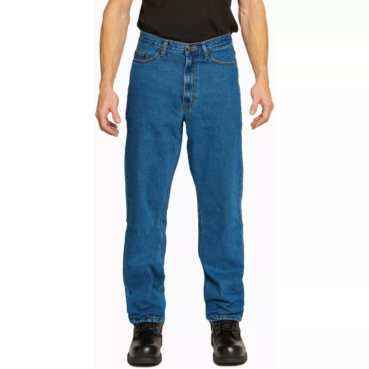 Full Blue 5-Pocket 44x32 Light Wash Straight Leg Denim Jeans