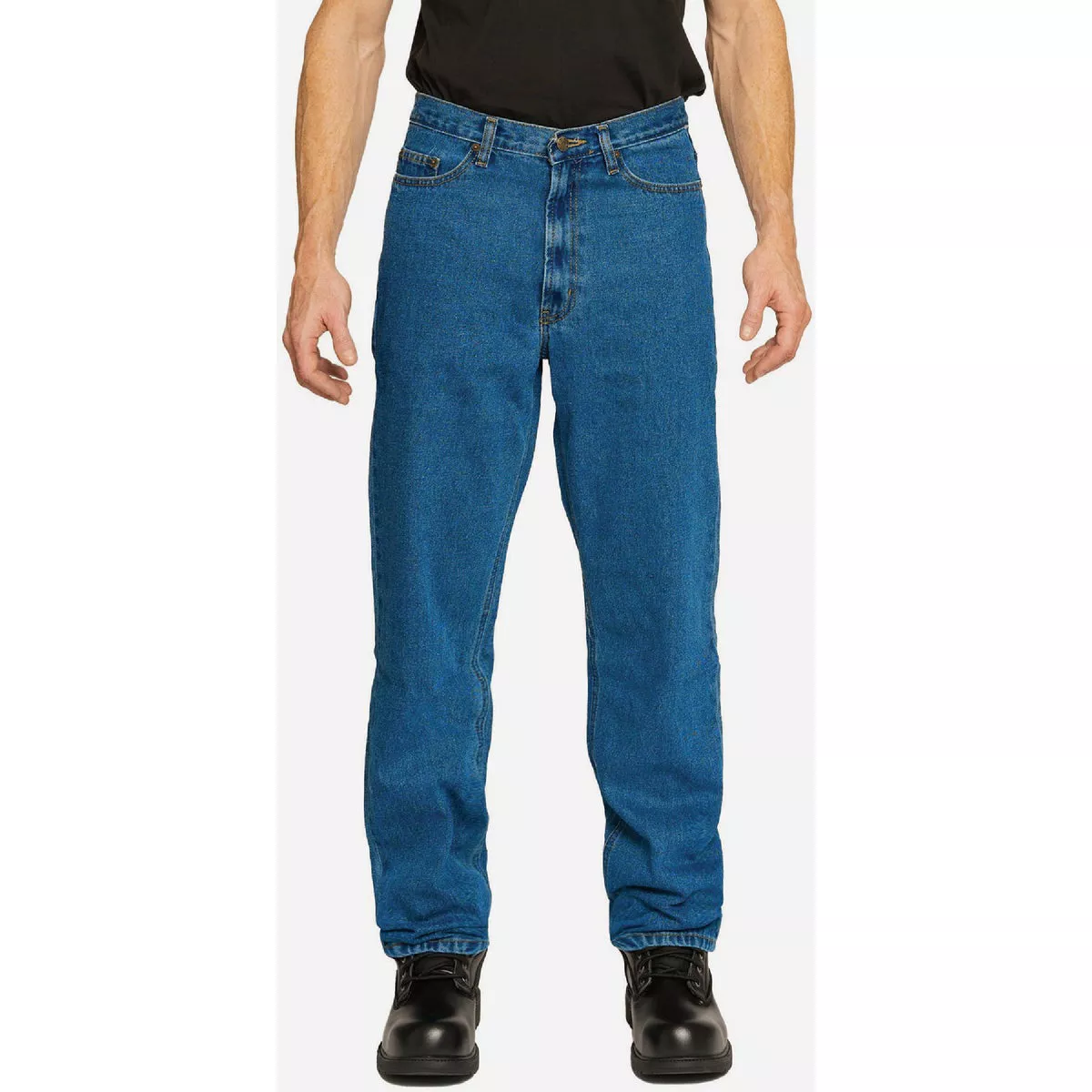Full Blue 5-Pocket 46x32 Light Wash Straight Leg Denim Jeans