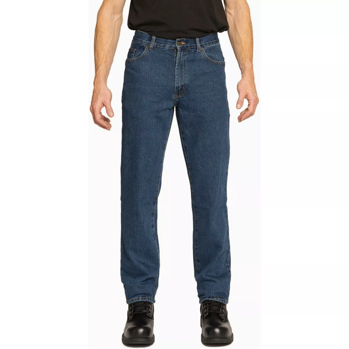 Full Blue 5-Pocket 32x32 Medium Wash Straight Leg Denim Jeans