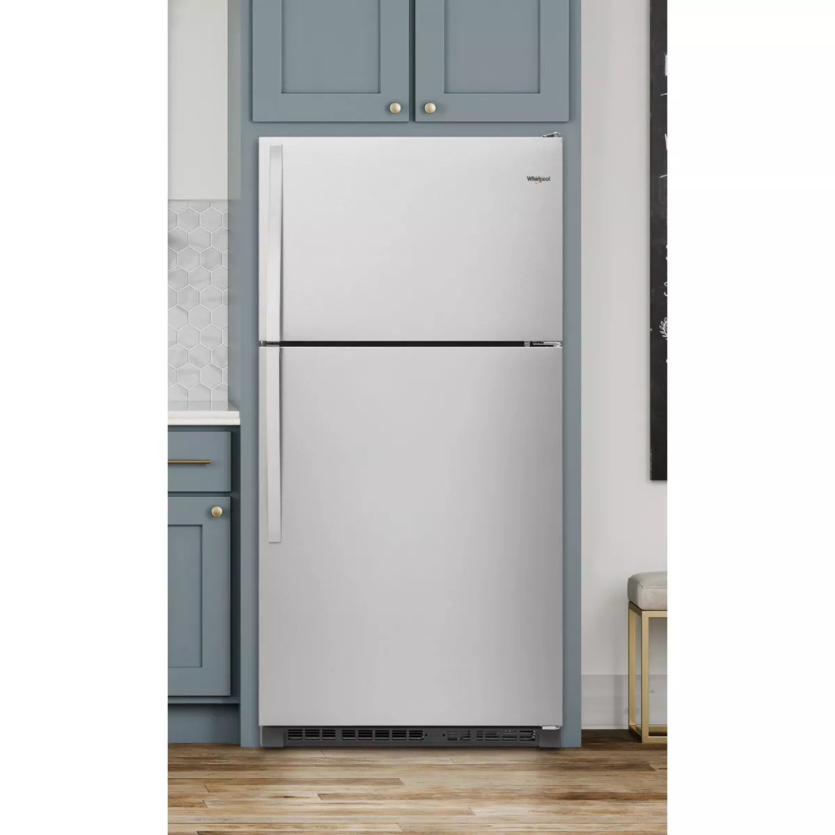 Whirlpool 33 In. 20 Cu. Ft. Top-Freezer Refrigerator, White- - photo 5