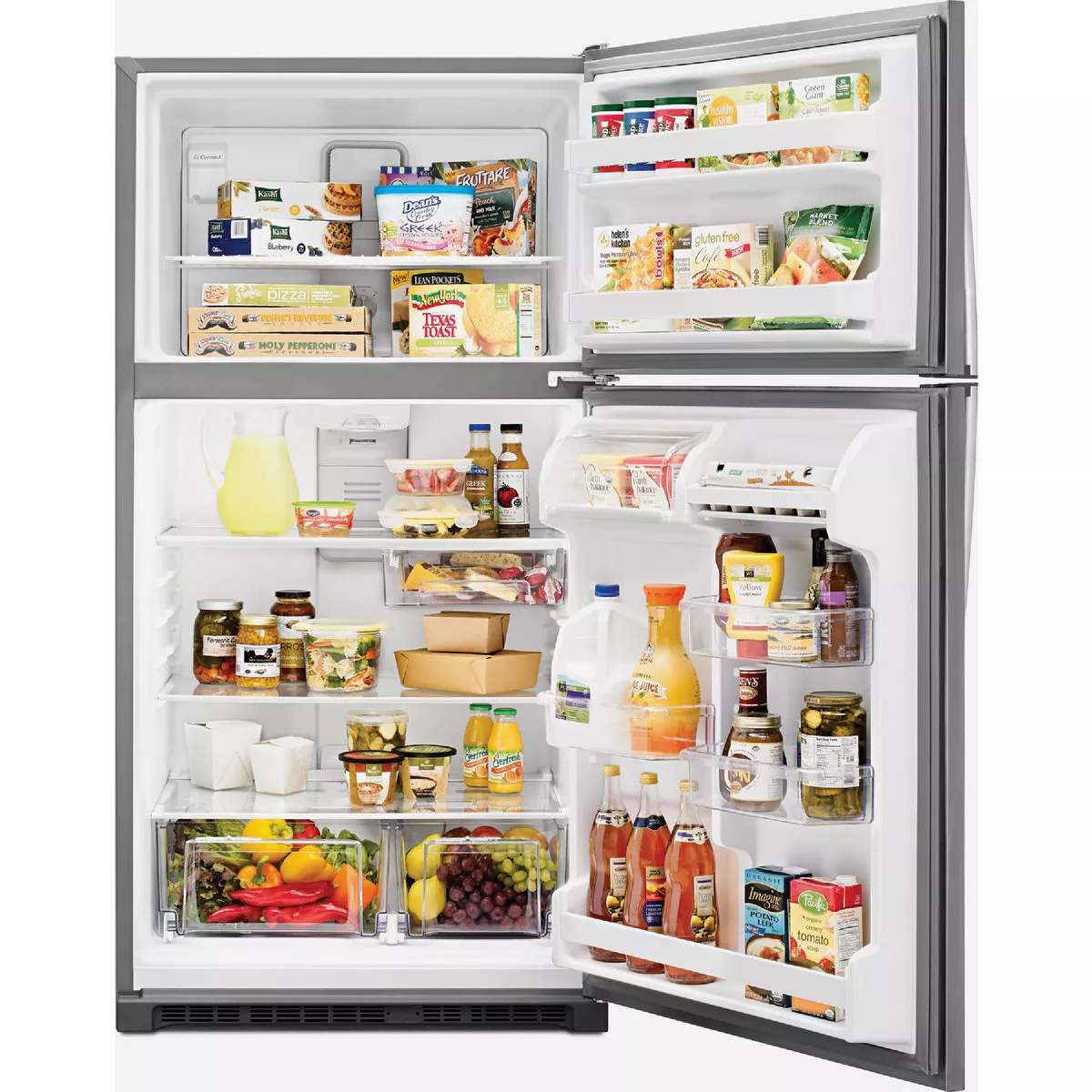 Whirlpool 33 In. 20 Cu. Ft. Top-Freezer Refrigerator, Monochromatic Stainless Steel - photo 4