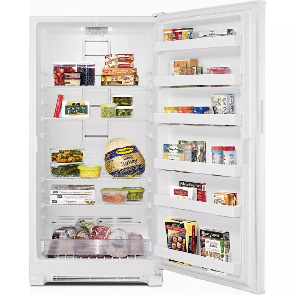 Maytag 20 Cu. Ft. Frost Free Upright Freezer with LED Lighting, White - photo 3