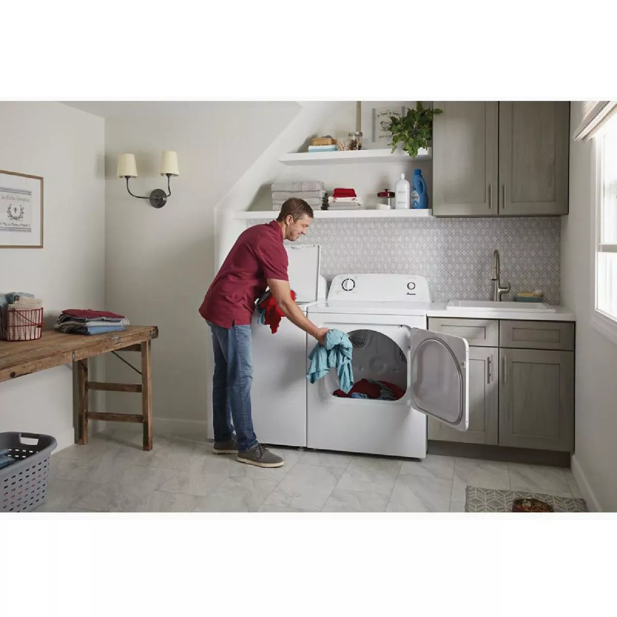 Amana 6.5 Cu. Ft. Electric Dryer with Wrinkle Prevent Option, White - photo 4