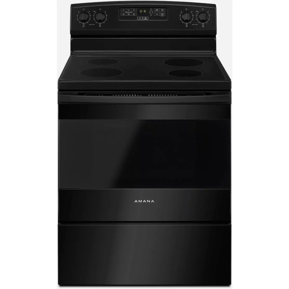 Amana 30 In. 4.8 Cu. Ft. Electric Range with Extra-Large Oven Window, Black