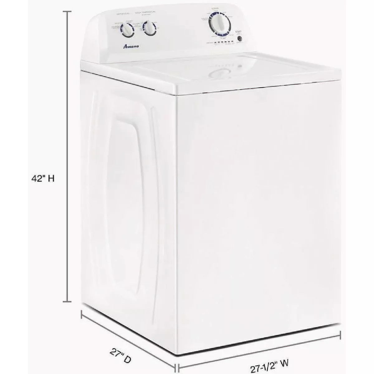 Amana 3.5 Cu. Ft. Top-Load Washer with Dual Action Agitator, White - photo 3