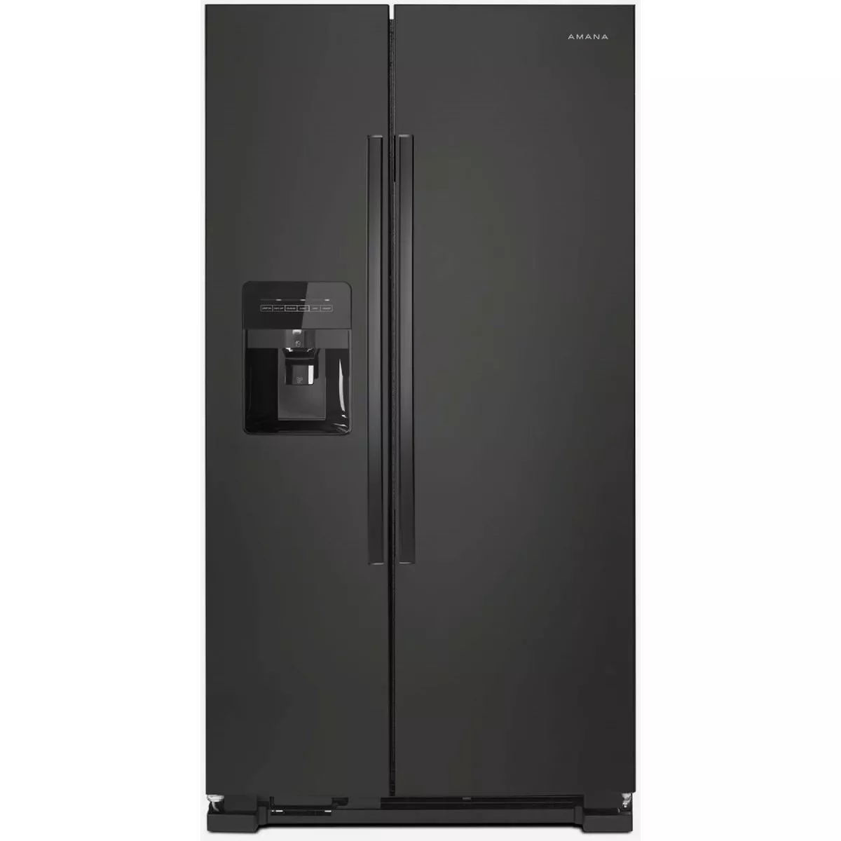 Amana 33 In. Side-by-Side Refrigerator with Dual Pad External Ice & Water Dispenser, Black