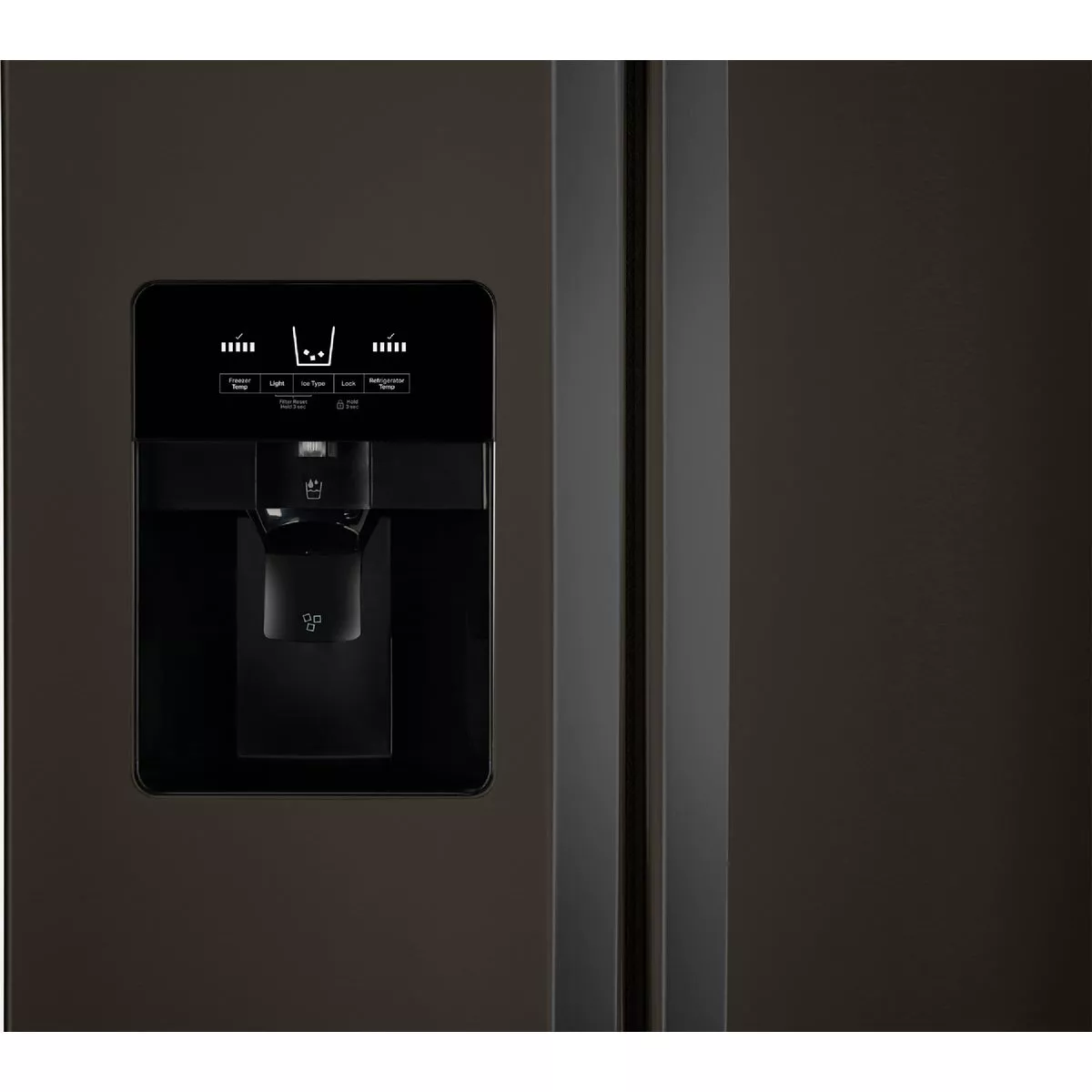 Whirlpool 36 In. 25 Cu. Ft. Side-By-Side Refrigerator, Black - photo 4