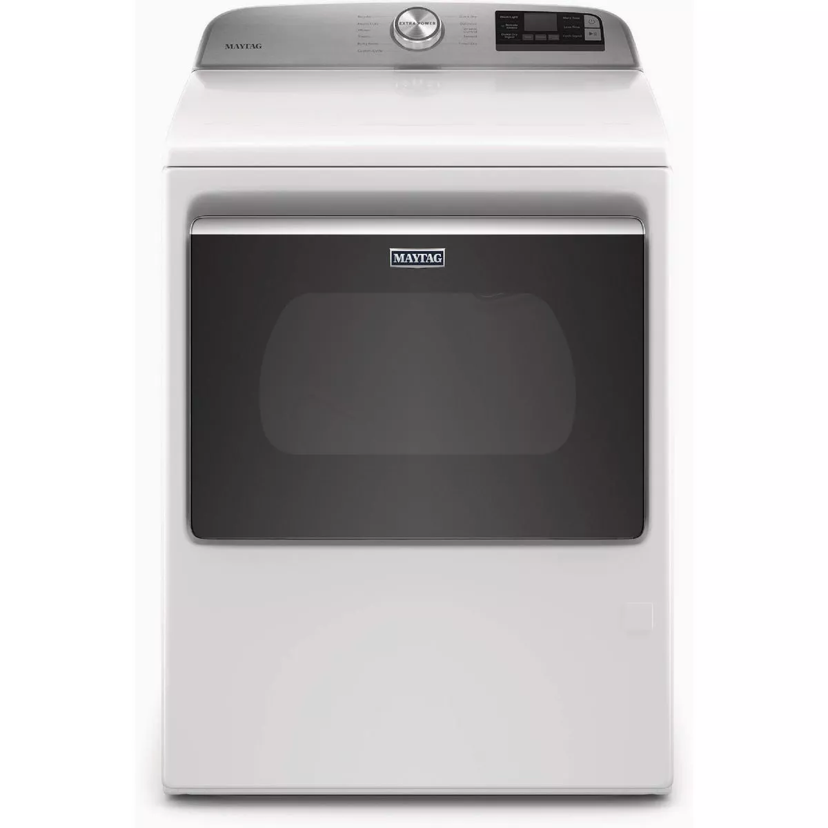 Maytag 7.4 Cu. Ft. Smart Top Load Gas Dryer with Extra Power Button, White