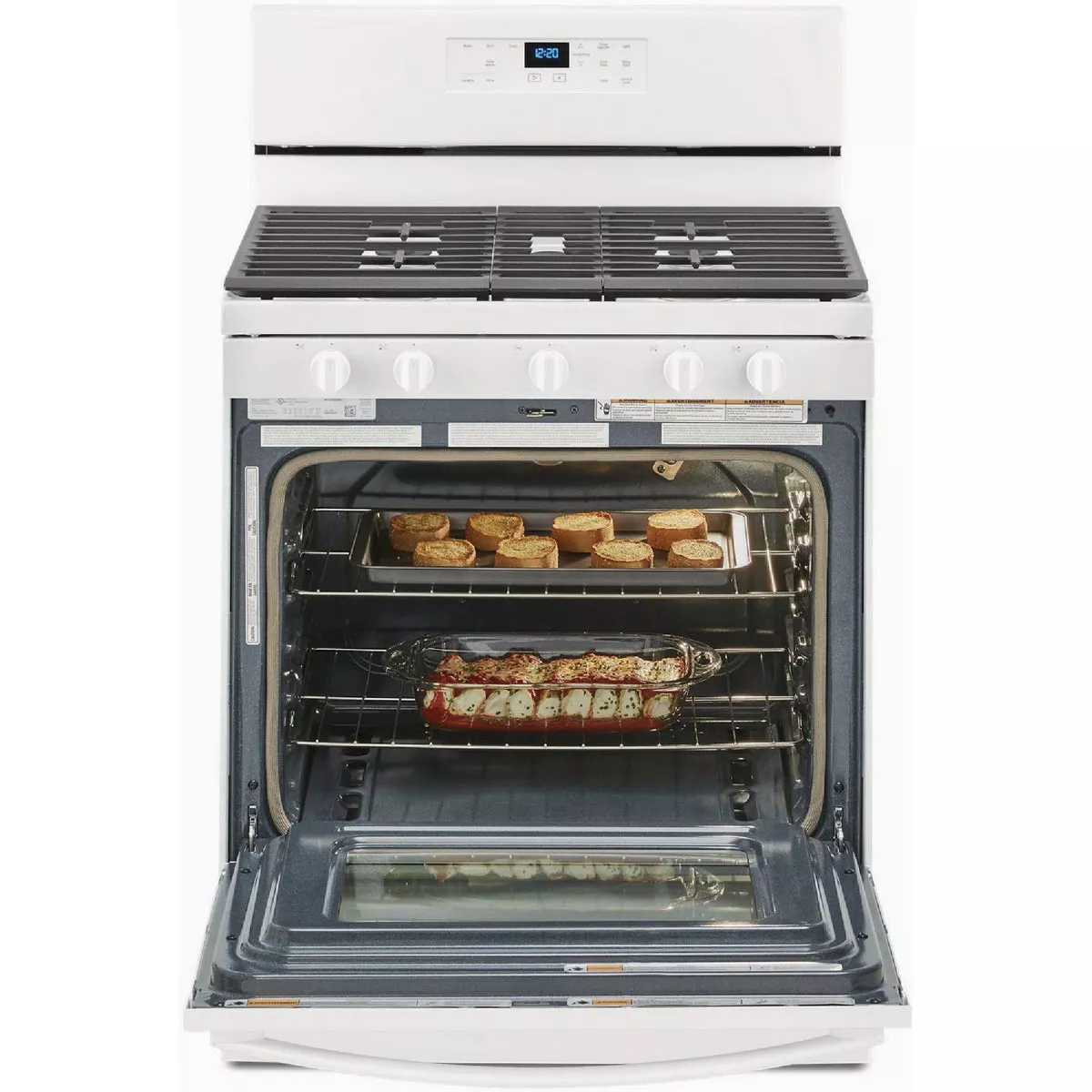 Whirlpool 5.0 Cu. Ft. Gas Range with Center Oval Burner, White - photo 4