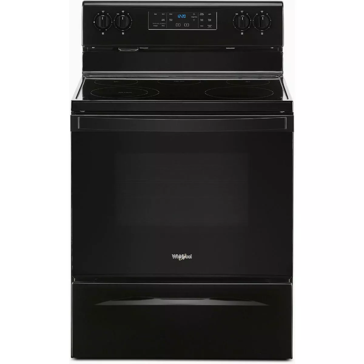 Whirlpool 30 In. 5.3 Cu. Ft. Electric Range with Frozen Bake Technology, Black