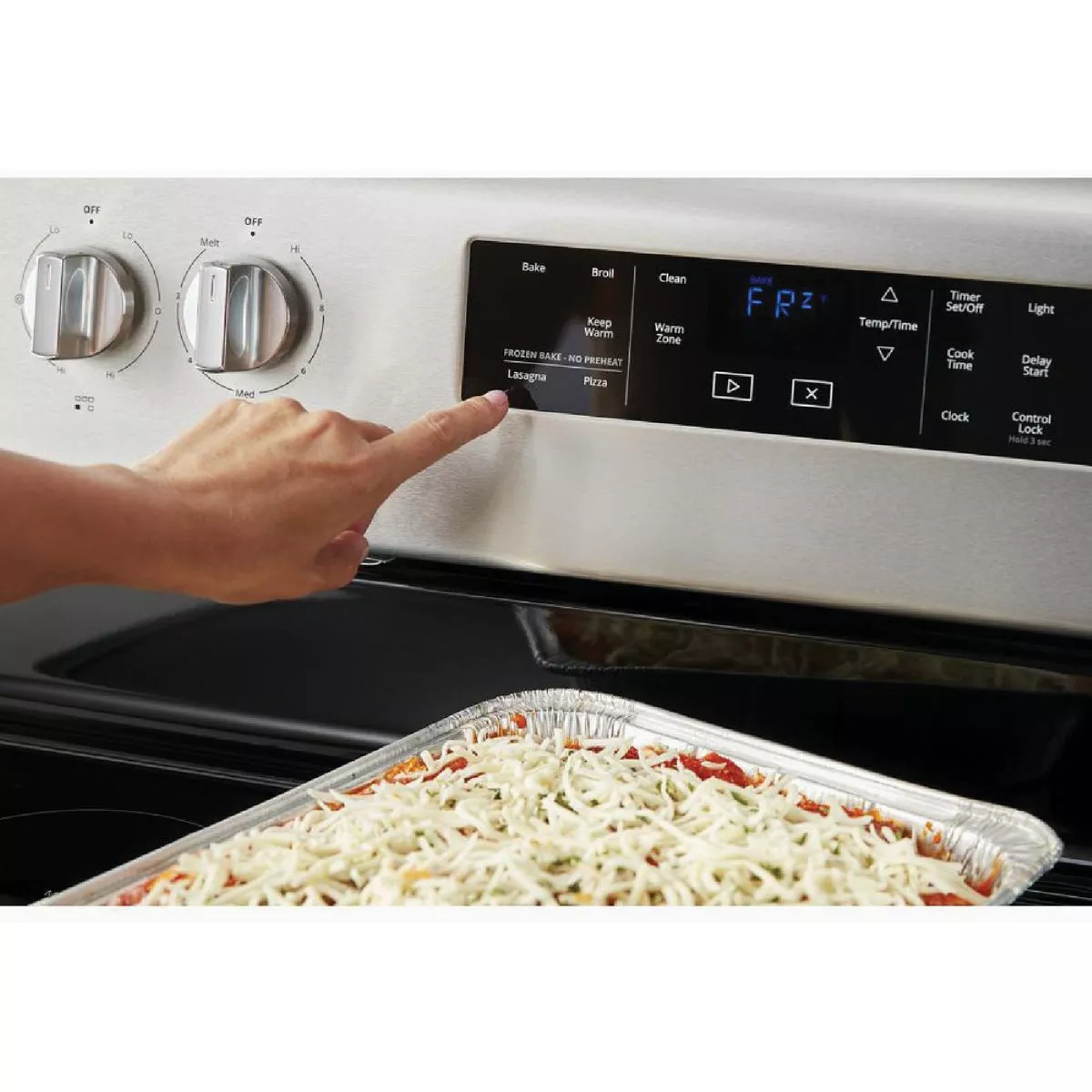 Whirlpool 30 In. 5.3 Cu. Ft. Electric Range with Frozen Bake Technology, Fingerprint Resistant Stainless Steel - photo 3