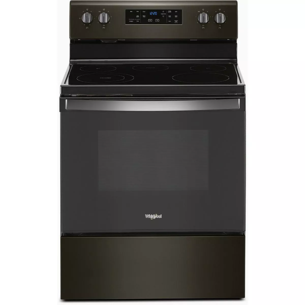 Whirlpool 30 In. 5.3 Cu. Ft. Electric Range with Frozen Bake Technology, Black Stainless - photo 2