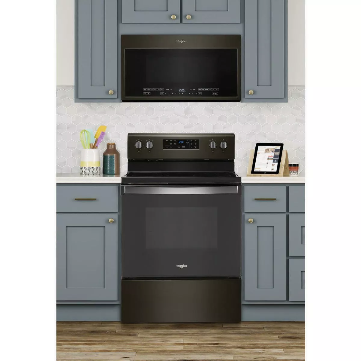 Whirlpool 30 In. 5.3 Cu. Ft. Electric Range with Frozen Bake Technology, Black Stainless - photo 4