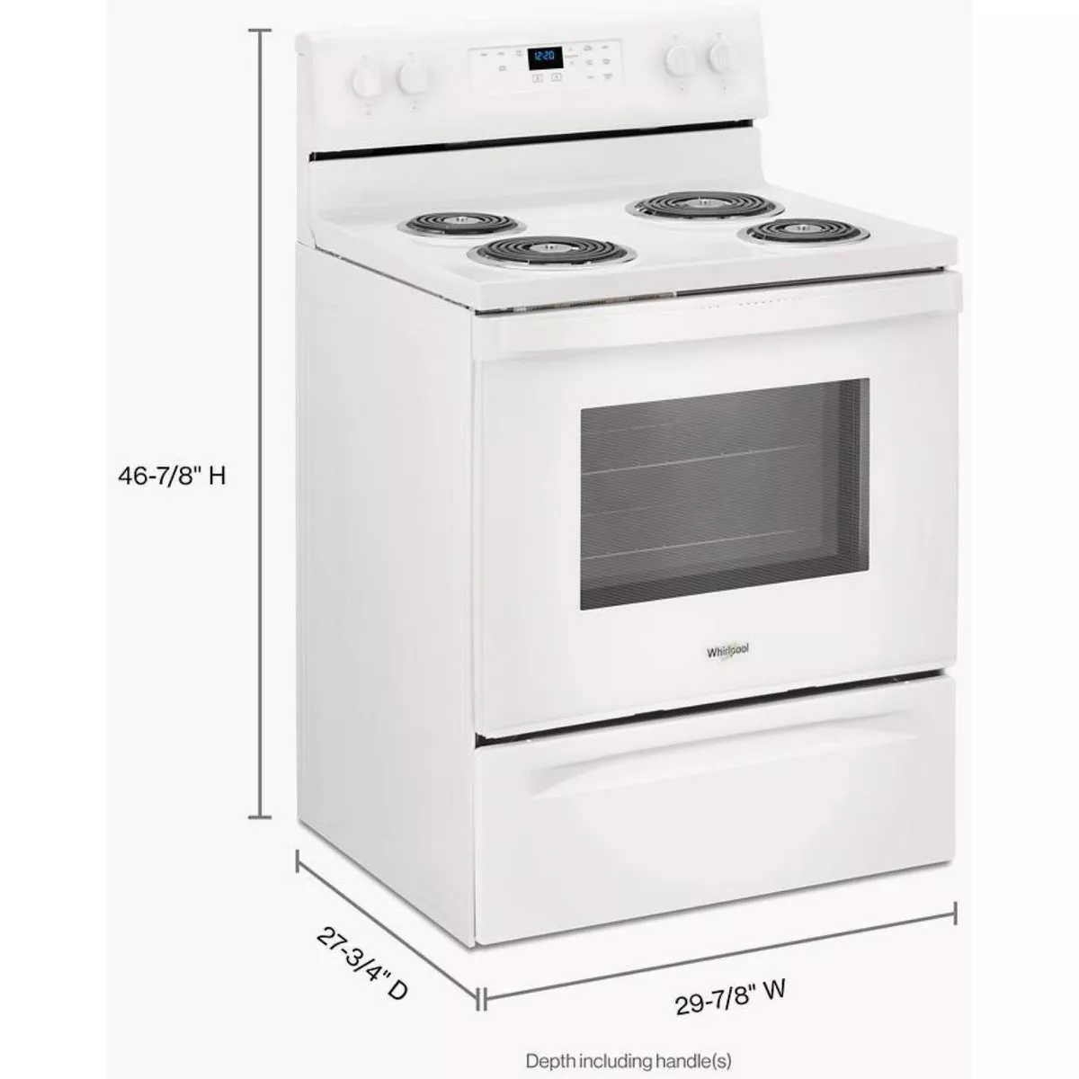 Whirlpool 30 In. 4.8 Cu. Ft. Freestanding Electric Range with Keep Warm Setting, White - photo 2