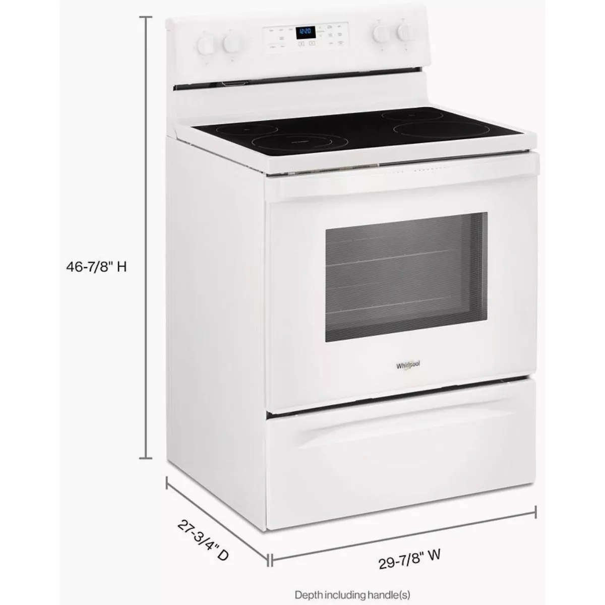 Whirlpool 30 In. 5.3 Cu. Ft. Freestanding Electric Range with Frozen Bake Technology, White- - photo 2