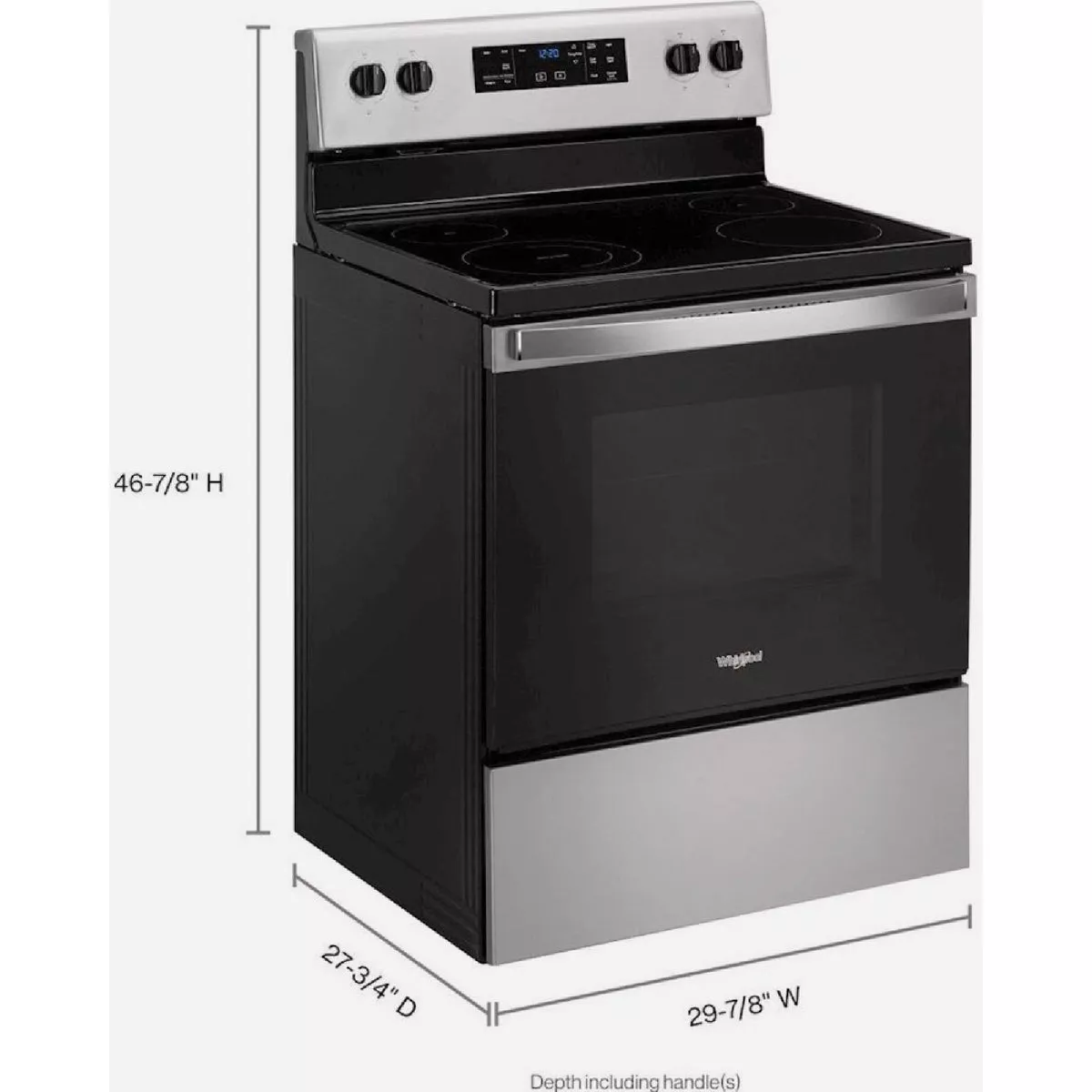 Whirlpool 30 In. 5.3 Cu. Ft. Freestanding Electric Range with Frozen Bake Technology, Stainless Steel - photo 3