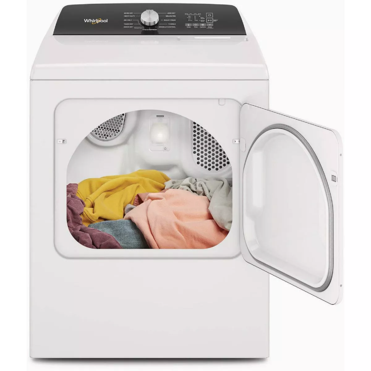 Whirlpool 7.0 Cu. Ft. Top Load Moisture Sensing Electric Dryer with Steam Refresh, White - photo 5