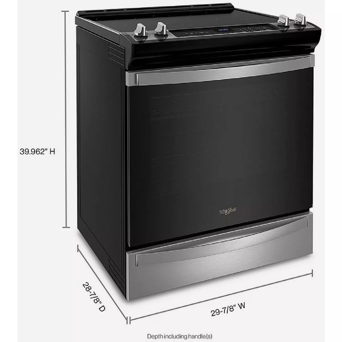Whirlpool 30 In. 6.4 Cu. Ft. 7-in-1 Fry Oven Electric Range, Black - photo 3