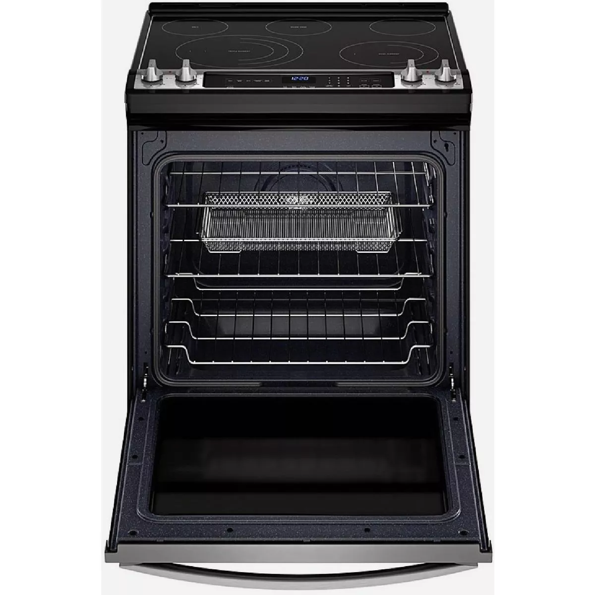 Whirlpool 30 In. 6.4 Cu. Ft. 7-in-1 Fry Oven Electric Range, Black - photo 2