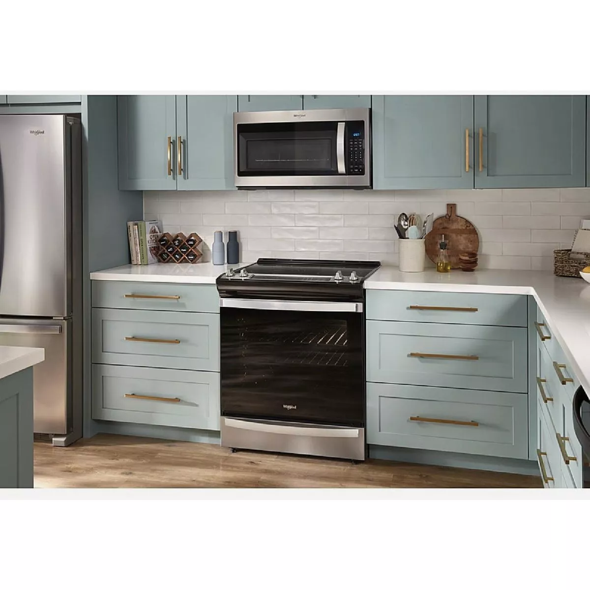 Whirlpool 30 In. 6.4 Cu. Ft. 7-in-1 Fry Oven Electric Range, Black