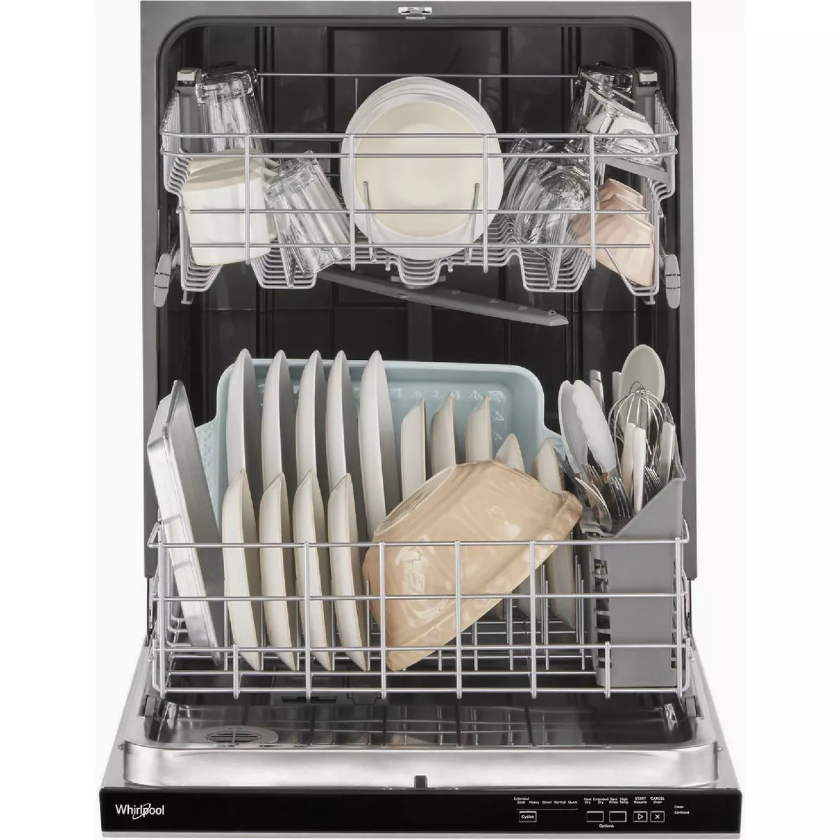 Whirlpool 24 In. Quiet Built-In Dishwasher with Adjustable Upper Rack ...