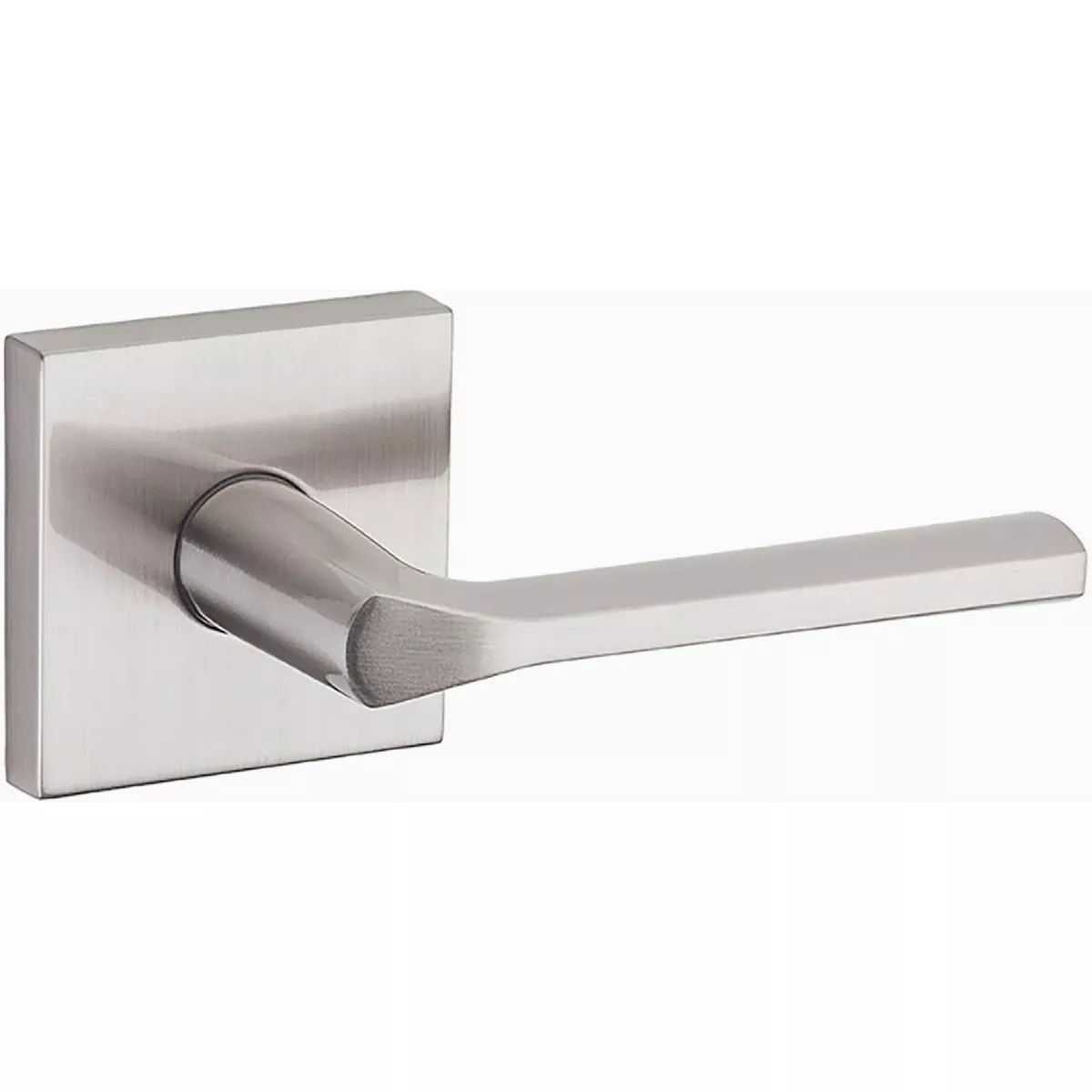 Kwikset Signature Lisbon Lever, Non Handed, Passage x Square Rose - Satin Nickel