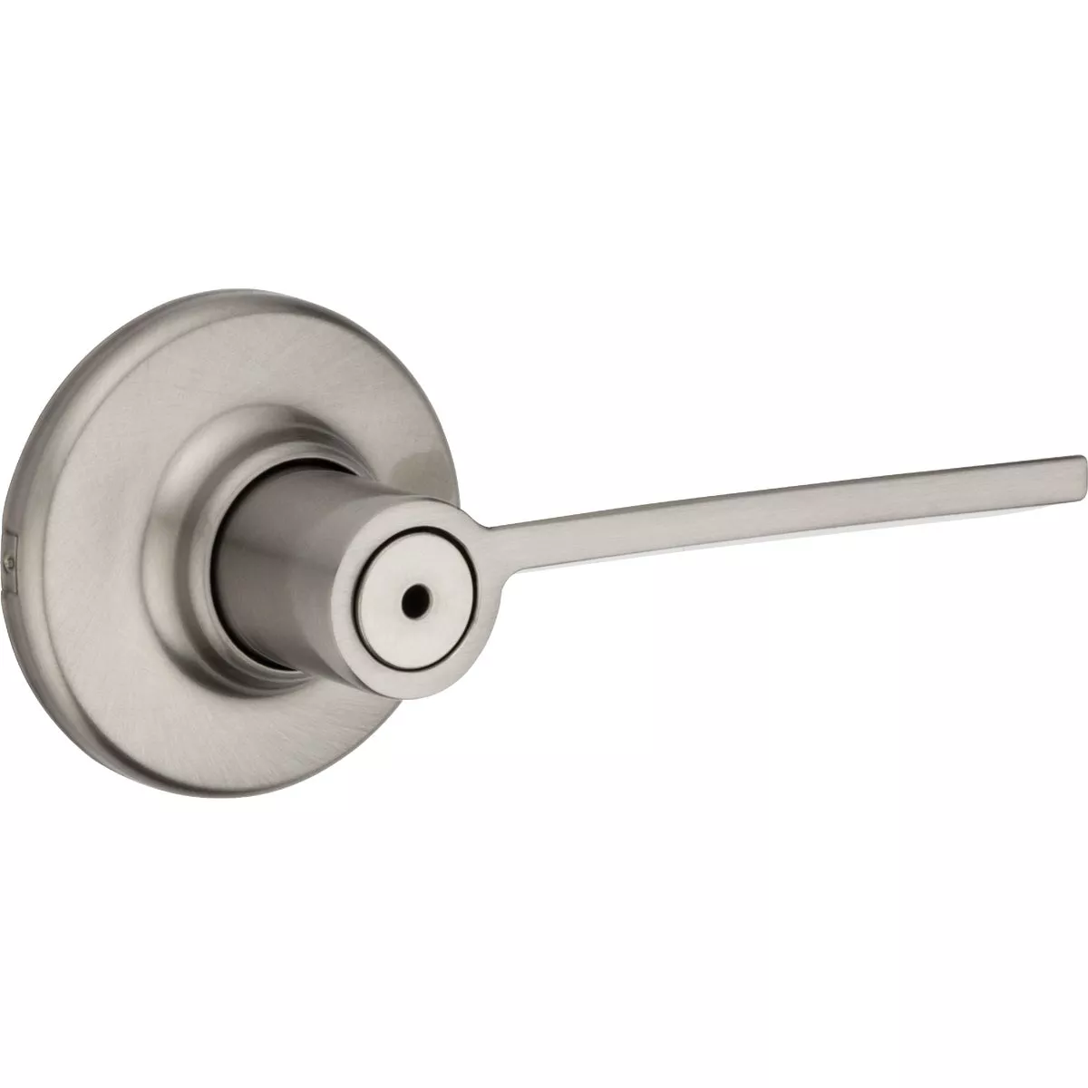 Kwikset Ladera Satin Nickel Non Handed, Privacy x Round Rose Lever ...