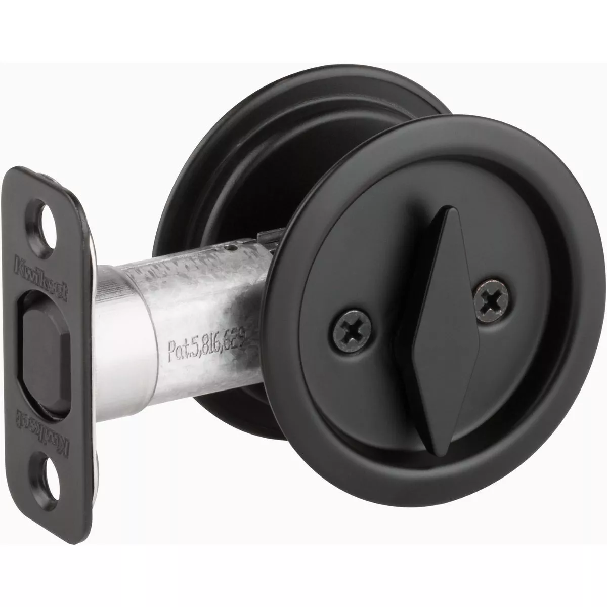 Kwikset Privacy Pocket Door Lock - Iron Black-